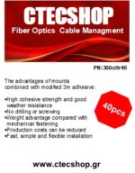 Fiber optics cable managment 40pcs self adhesive transparent